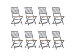 Folding Chair, Folding Chairs Vidaxl Cinzeto Madeira De Acácia (n/a)