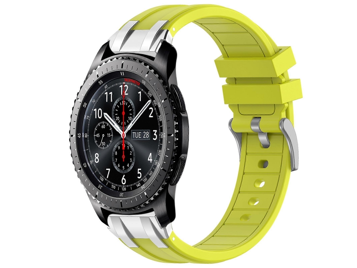 Pulseira De Silicone Royal De 22 Mm Com Fecho De Liberação Rápida Prateado