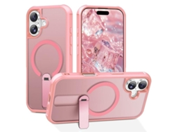 Capa Para Iphone 17 Com Suporte Magsafe - Rosa
