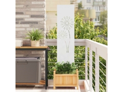 Vidaxl Tela De Privacidade Para Jardim Fretwork Branco 32 X 140 Cm