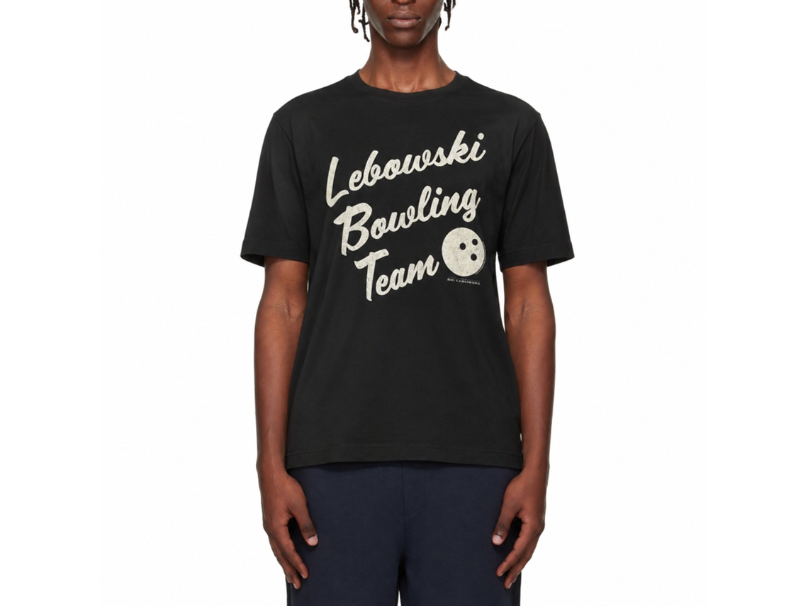 Rockinstone The Big Lebowski Bowling Team Black Adult T-shirt Size:xxl