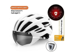 Capacete de Ciclismo com Lanterna e Óculos TAISHENGDA