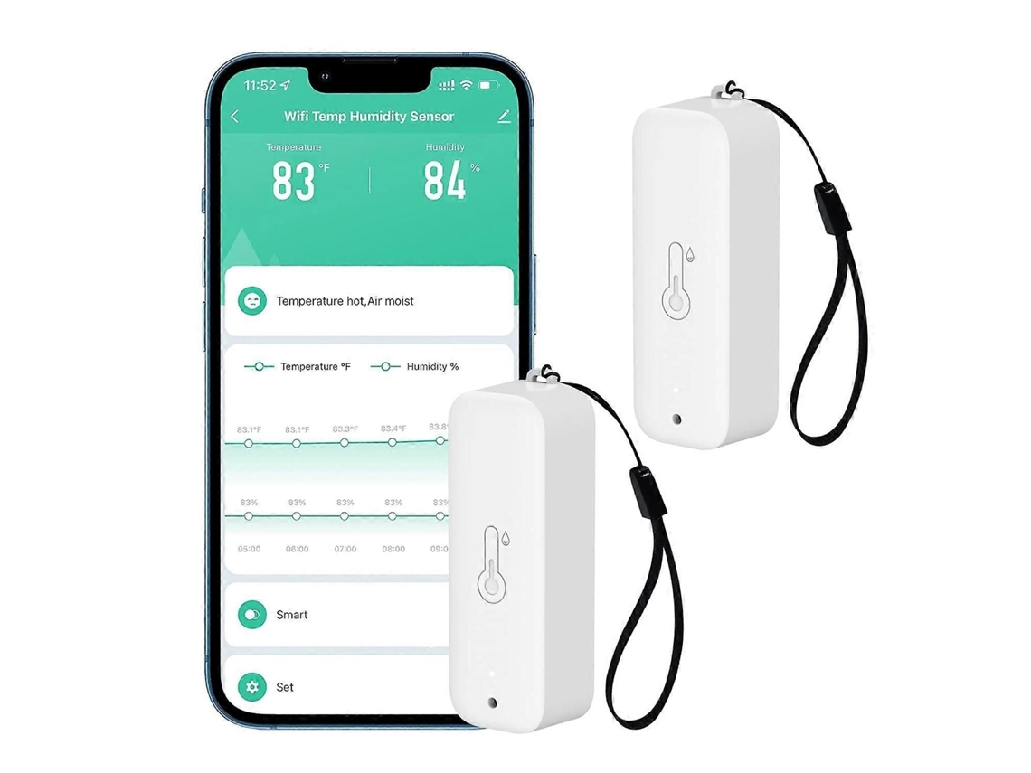 Termômetro E Higrômetro Wi-fi Modelo Mais Recente De 2025: Sensor Inteligente De Temperatura E Umidade Com Alerta De Notificação No Aplicativo, E