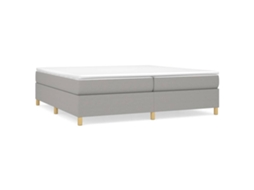 Box Spring Bed, Box Spring Beds Vidaxl Cinzeto Tecido (200 X 200 Cm)