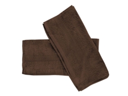 Conjunto de 2 Toalhas de Mão em Algodão 500 G/m² 30x40 Cm Marrom, da Soleil D'ocre AQUAFORGE