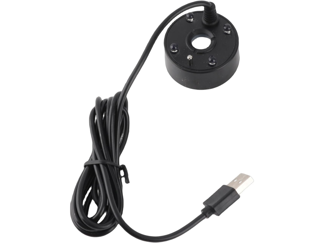 Gerador Névoa Usb Luzes Led Coloridas Filtro Odores Lagos Jardins Pedras Aquários Interno Externo Plástico 5v Preto Pias GOKOCO