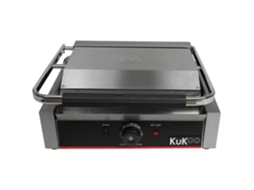 Prensa Panini Profissional Kukoo 2 2Kw Grelha com Placas Ranhuradas para Panini Sanduíche