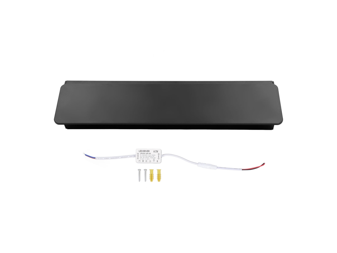 Luminária de Parede Interna Preta com Luz Quente de 3000k, Led, Ac85 265v CHABERLU