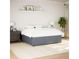 Vidaxl Estrutura De Cama Sem Colchão 200x200 Cm Veludo Cinzento-escuro
