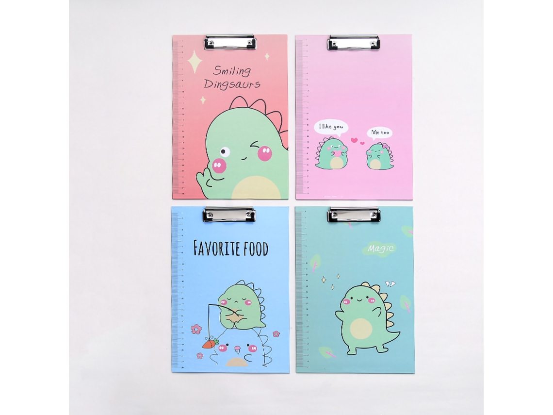 Carpeta Portapapeles Com Belo Design De Dinossauro De Desenho Animado, Segura, Sem Odor, Tamanho A4, Portapapeles, Material Escolar E De Escritório