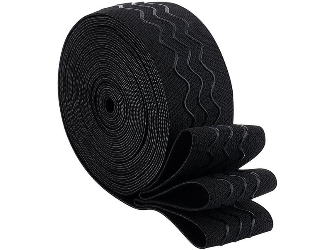 Cinturão Elástico Antideslizante - Silicona - Poliéster - Apropriado Para Roupas De Baixo/biquíni - Tamanho Adaptável 7,32m X 5cm - Durável E Lavável