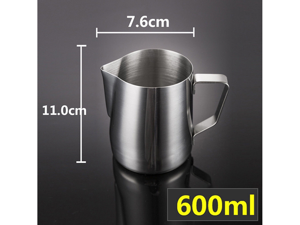 Jarra De Aço Inoxidável Para Espumar Leite, Ideal Para Café Expresso E Barista, 600ml