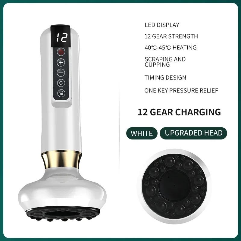 Massageador De Beleza Anticelulite Elétrico Com Ventosas De Sucção (branco)