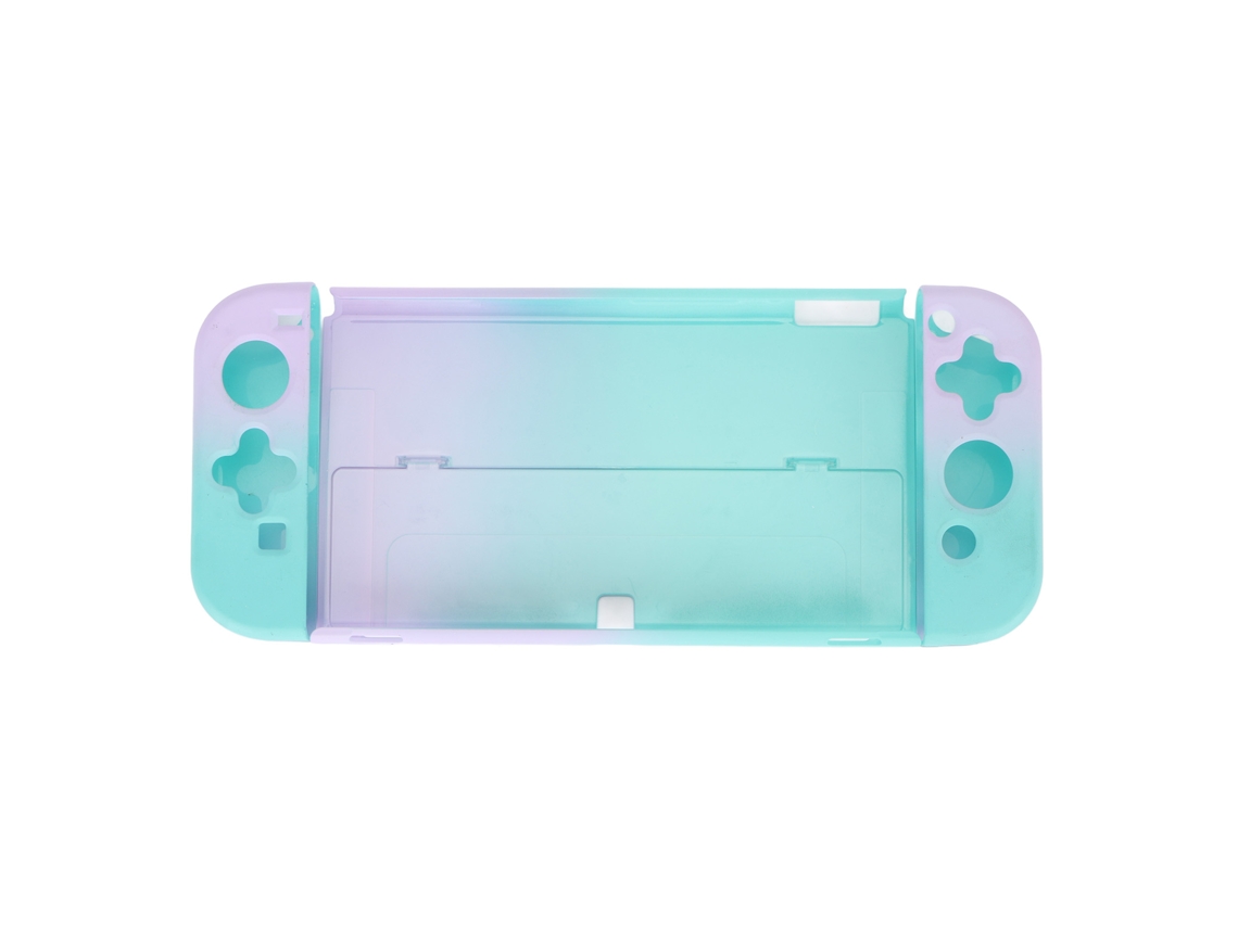 Capa Protetora Shell de Cor Nintendo Switch Oled EOOCOO, proteção Completa Gradiente Roxo verde