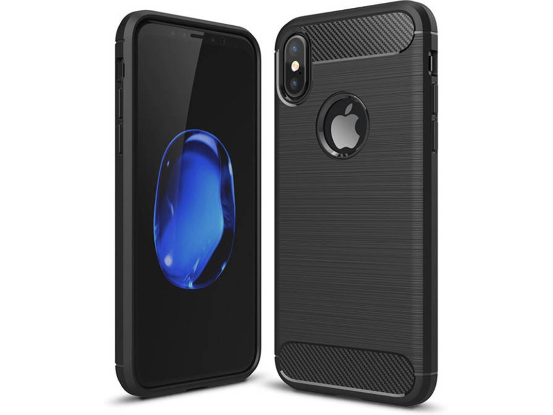 Capa iPhone X Multi4you Gel TPU Carbono Preto