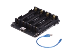 Suporte para Bateria 18650 com Interface Micro Usb 4 canal para Raspberry Pi 5 8v 0.5a