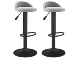 Bancos de Bar 2 Pcs Veludo Cinzento claro MAISON EXCLUSIVE