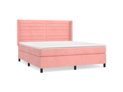 Box Spring Bed, Box Spring Beds Vidaxl Cor-de-rosa Veludo (180 X 200 Cm)