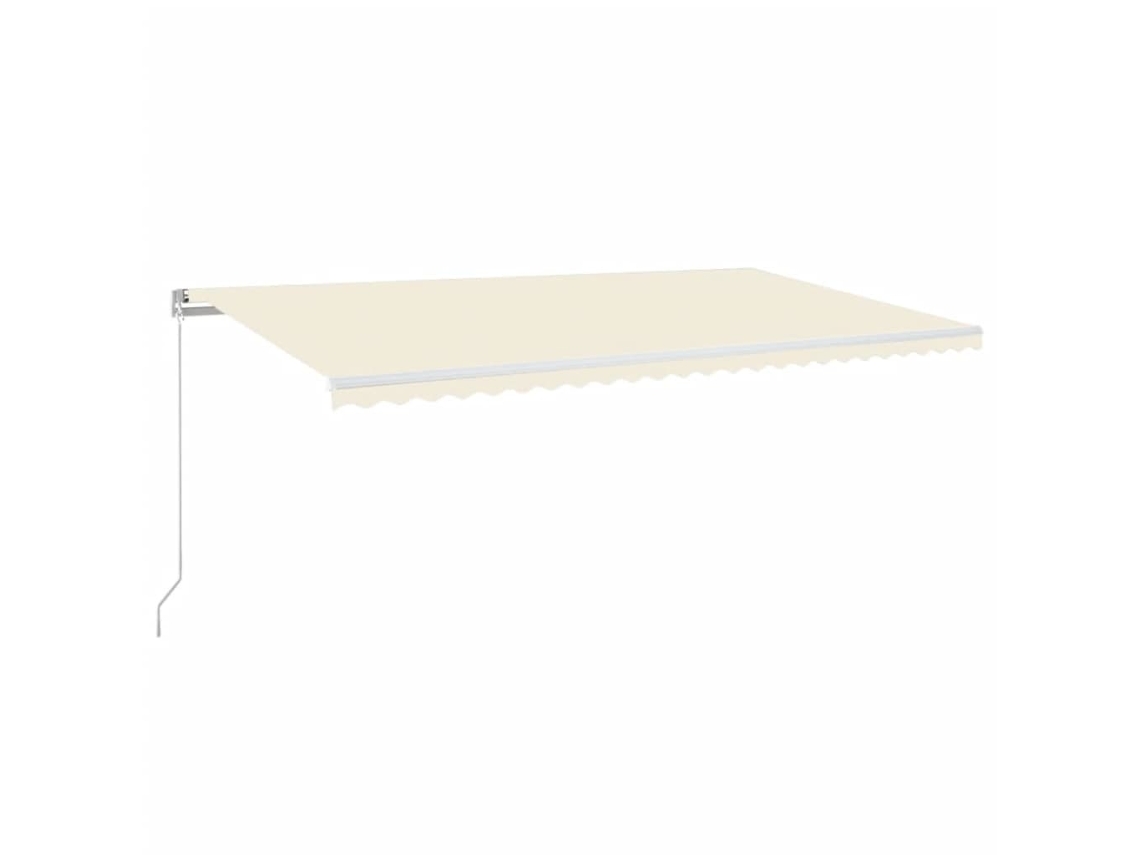 Toldo Retrátil Manual com Led 600x350 Cm Cor Creme MAISON EXCLUSIVE