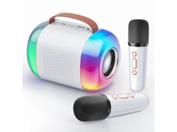 Mini Máquina De Karaokê Para Crianças Alto Falante Bluetooth Portátil Com 2 Microfones Sem Fio Presente Para Meninas Brinquedos De 4 5 Yizhood