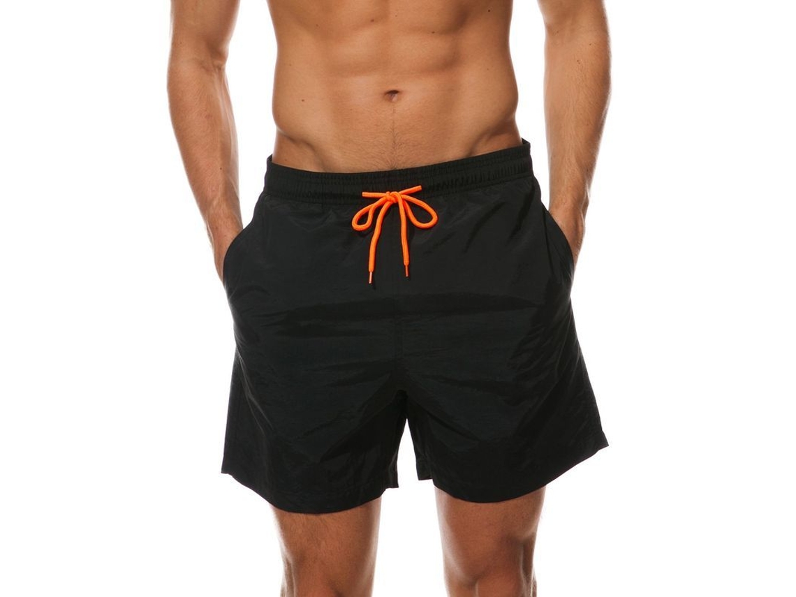 Calção de banho masculino Rebe, secagem rápida com forro de malha, tamanho XXL.