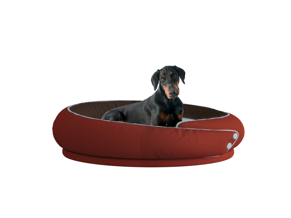 Cama Redonda para Cão com Bordas Elevadas e Capa Removível VERCART