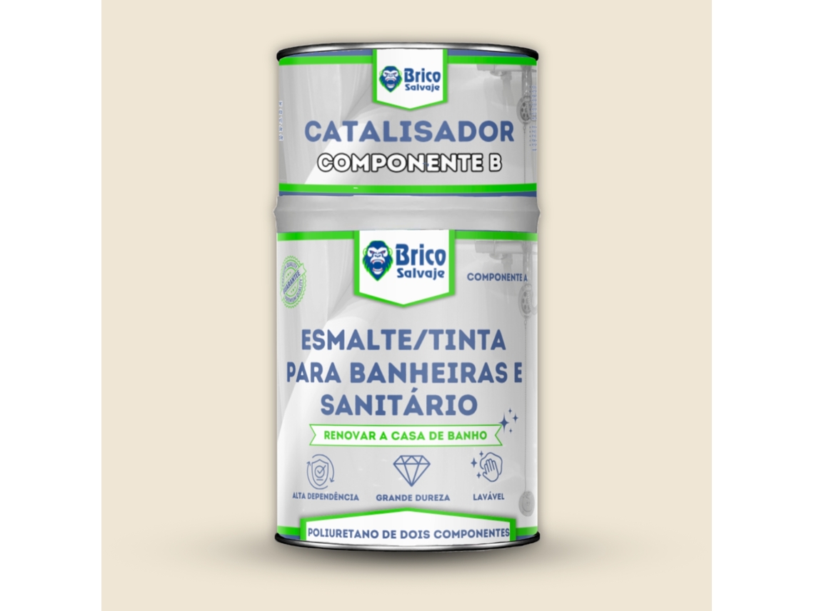 Esmalte/Tinta para Banheiras e Sanitário Bege Claro Scarlett SATINA 600+150 ML BRICOSALVAJE