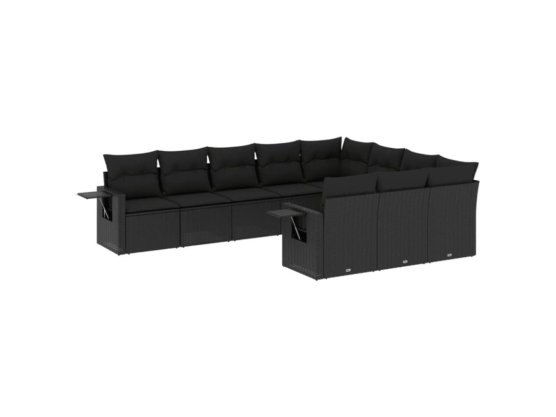 Garden Sofa Set, Garden Sofa Sets Vidaxl Preto Rattan / Vime (n/a)