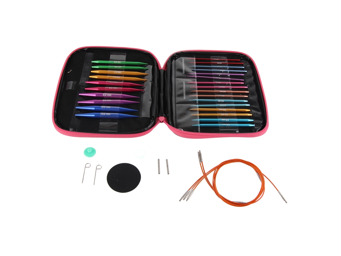 Anéis Alumínio Colorido Tricot Diy Intertraváveis