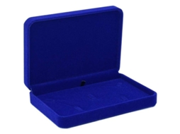 Caixa de Bijuterias de Casamento de Veludo para Colar Brinco Anel Azul