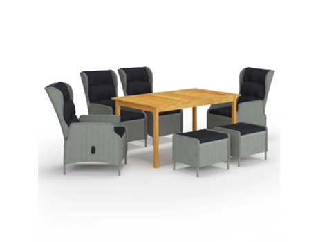 Conjunto de Refeição com 7 Peças (150 x 90 x 74 - Cinzento)