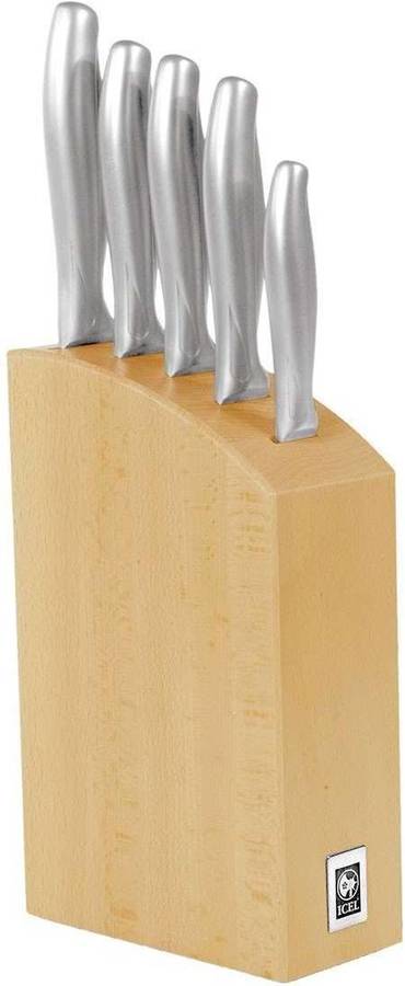 Bloco Absolute Steel com 7 peças 45100.AS09000.007 Blocos ICEL - Produtos  de cutelaria, acessórios de cozinha, facas e canivetes