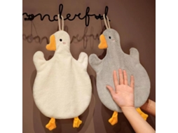 Toalhas Fofas com Estampa de Gansos, em Microfibra Coral Fleece, Absorventes, de Secagem Rápida, Conjunto com 2 Unidades, para Cozinha BRILVIBERA