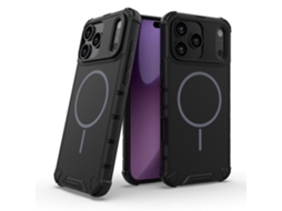 Capa Para Celular Compatível Com Iphone 17 Pro Max, Resistente A Quedas, Preta.