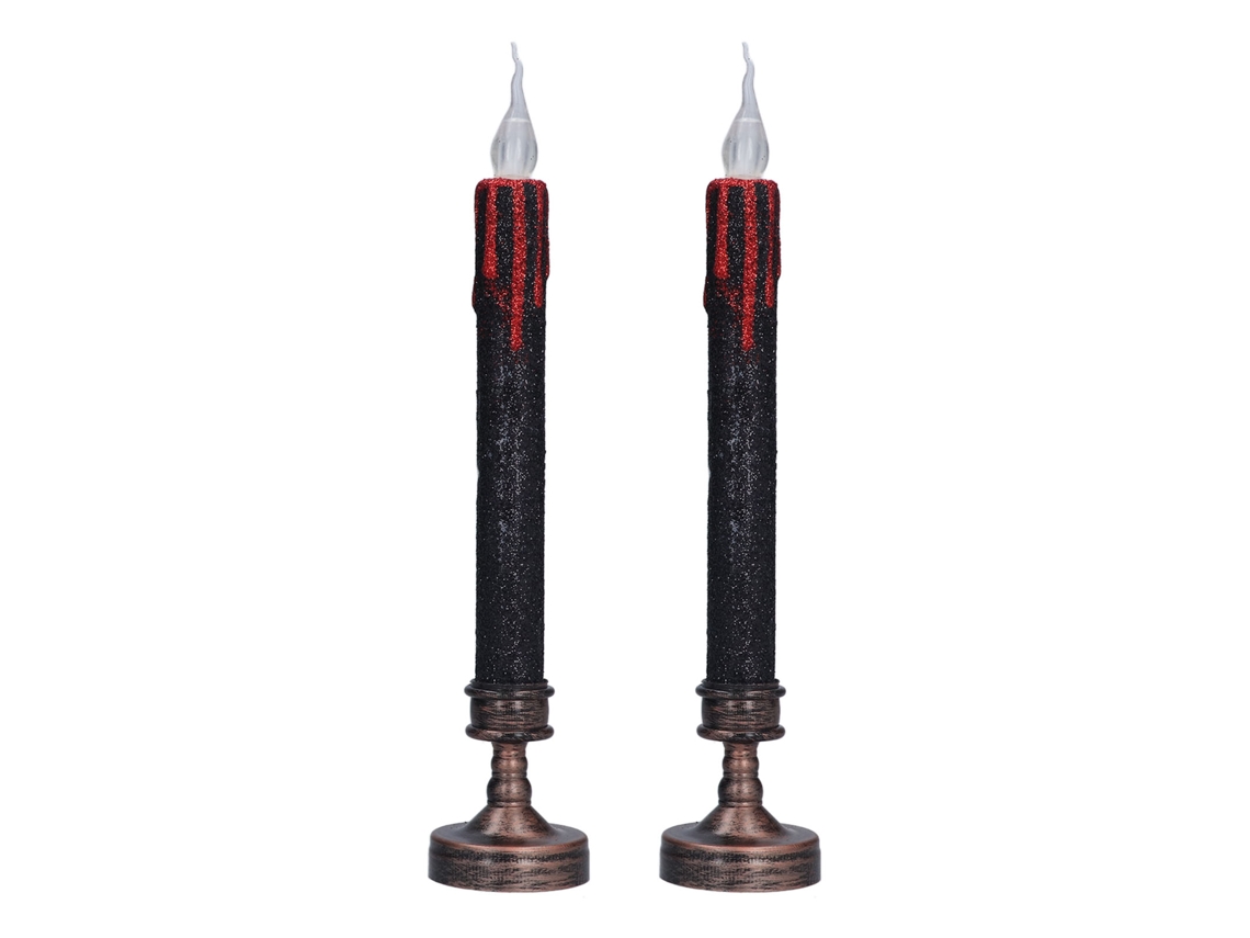 Velas Sem Chama com Efeito de Sangue Escorrendo CHABERLU