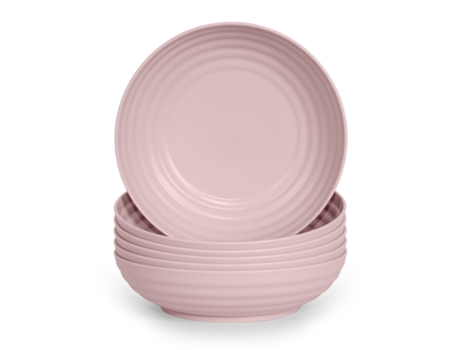 Conjunto de 6 Pratos PLASTIC FORTE (22 x 22 x 5.4 cm - Plástico - Multicor)