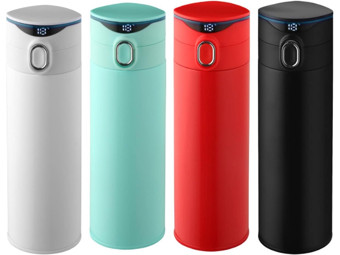 Garrafa Inteligente Led para Cafe Cha e Ovo, Presente Natal, Bebidas Quentes Frias, Vermelho ZYBLSSBB