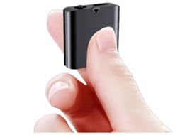 Mini Gravador Ativado Por Voz de 64 Gb para Carro Palestras Reuniões Magnético Um dos Menores Gravadores Gravação em Espera de 30 Dias Preto TURMIN