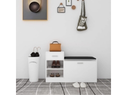 Vidaxl Banco Sapateira 94,5x31x57cm Derivados Madeira Branco Brilhante