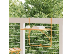 Vidaxl Mesa Para Varanda 60x40 Cm Aço Amarelo