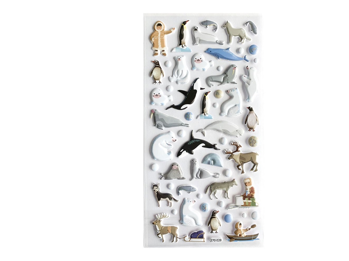 Eskimales e Adesivos Brilhantes de Animais Tweeny Foamy Coloridoglobal Gift