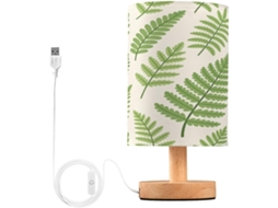 Abajur De Cabeceira In Format Folha Para Quarto, Con Portas de Regamento USB C, Luminária De Mesa Cabeceira