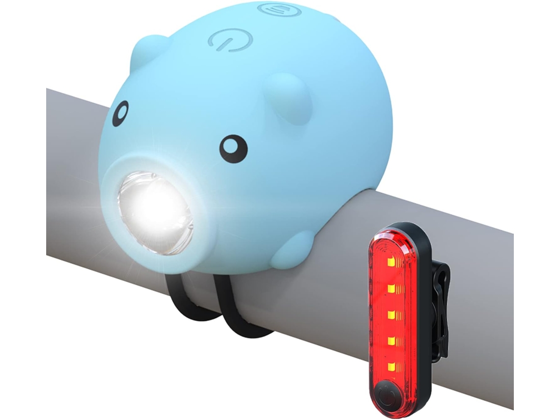 Luzes E Lanternas Traseiras Para Bicicleta Com Função De Buzina, Luz De Bicicleta Recarregável Via Usb, Alto Falante De 120 Decibé Aquaforge