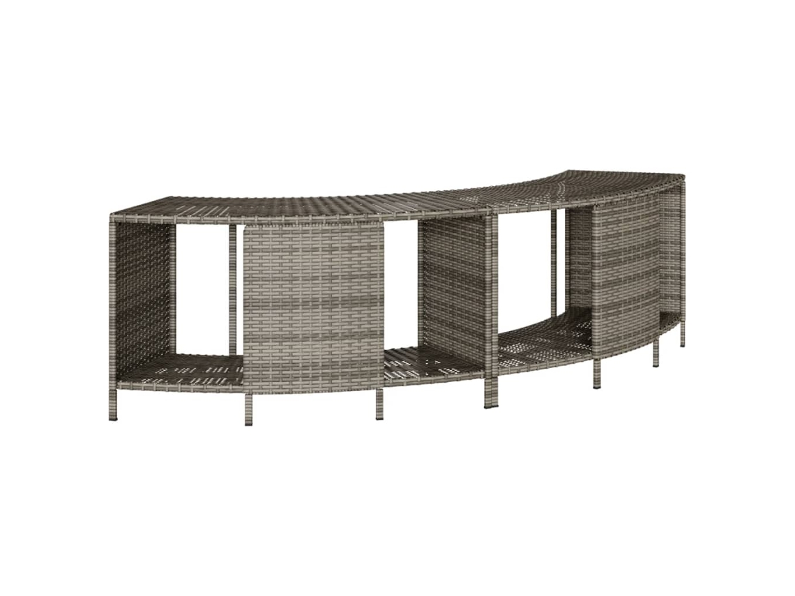 Conjunto de 2 Prateleiras P/ Banheira de Hidromassagem Vime Pe Cinzento MAISON EXCLUSIVE