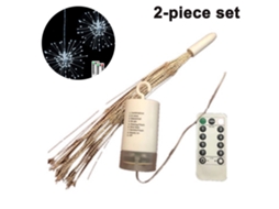 Pacotes de Luzes de Fogos de Artifício 120 Led Starburst Luzes de Fio de Cobre Luzes de Fadas Operadas Por Bateria com Controle Remoto Luzes de Nat