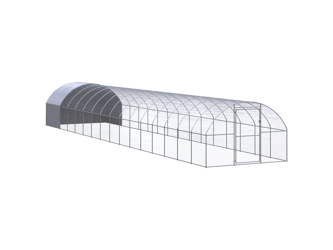 Vidaxl Galinheiro De Exterior 3x16x2 M Aço Galvanizado