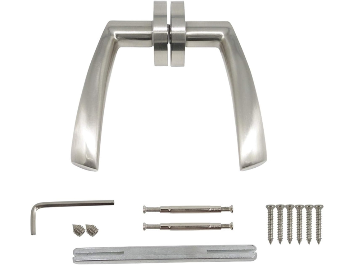 Conjunto De 2 Fechaduras Porta Em Liga Zinco Com Formato Arco Torcido, Ideais Para Interiores De Banheiros E Salas Estar