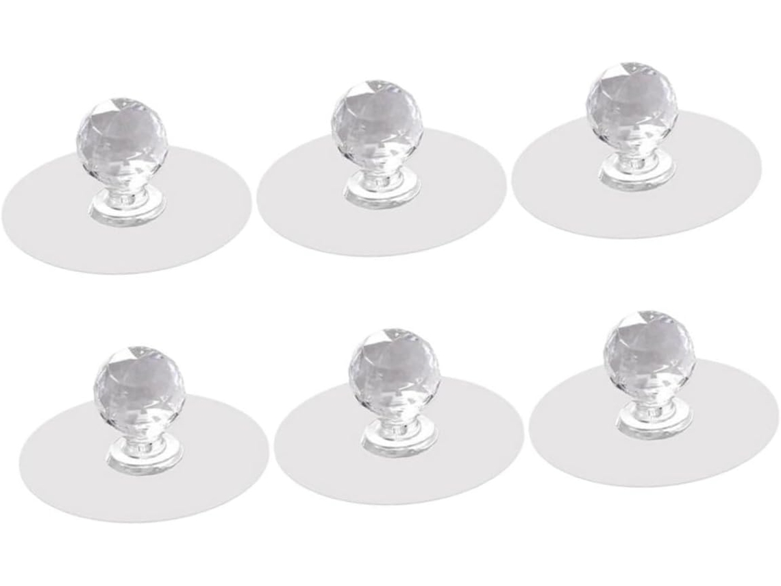 Homoyoyo 6 Peças Puxadores Adesivos Invisíveis Para Portas E Armários, Brancos, Com Pegada Confortável Para Cozinha