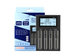Cargador de Baterías Inteligente Liitokala Lii m4 de 4 Ranuras Con Pantalla Lcd para Baterías de Litio, Nimh, 26650, 14500, Aa Y Aaa.
