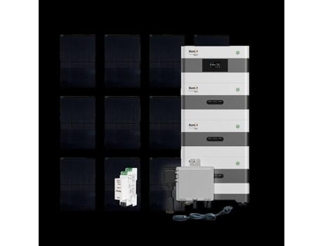 Kit Solar Pacote Máximo Plug Play - 10 X Painéis Solares 4300w 4 X Bateria 8.8 Kwh Lifepo4 2 X Microinversor 700w A 800w Suportes E Cabos